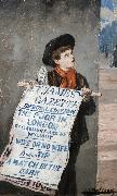 Augustus e.mulready A London Newsboy painting